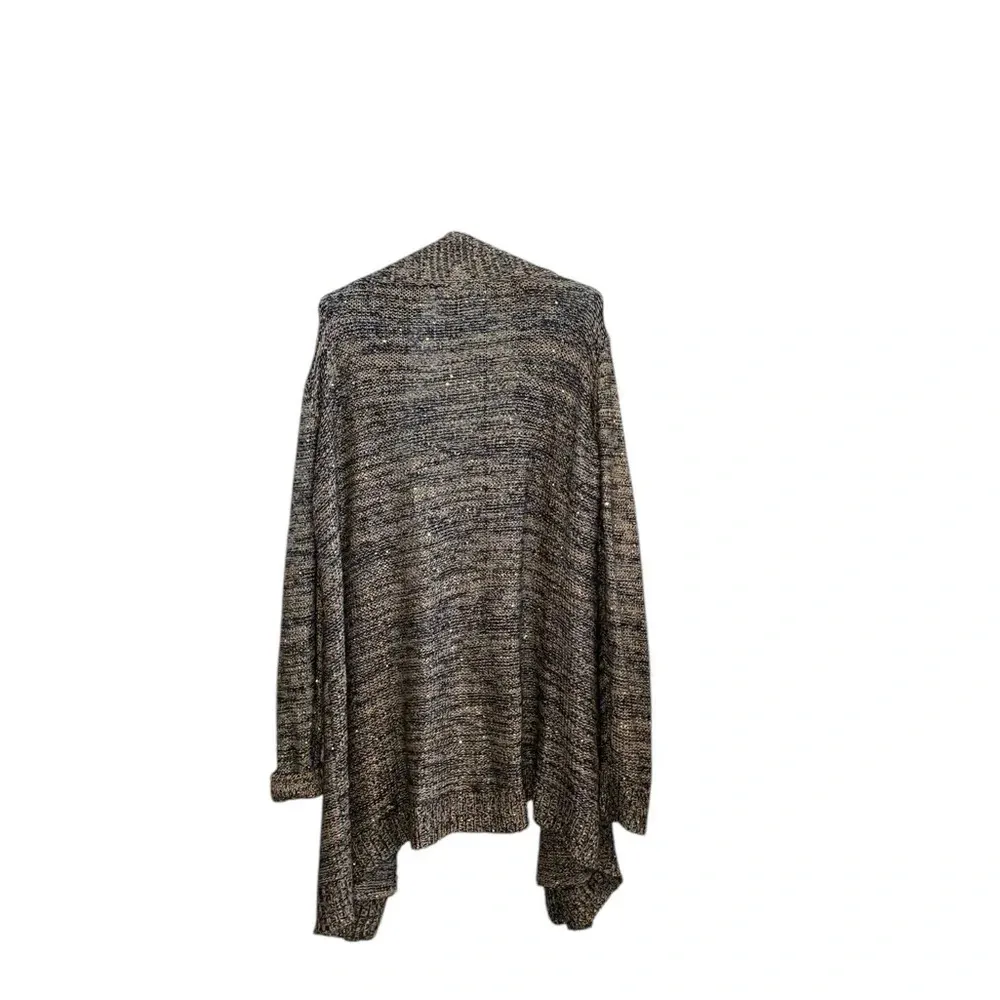 Vintage jaclyn smith plus size black Gold Sequin cardigan Fall Holiday Christmas - Image 3