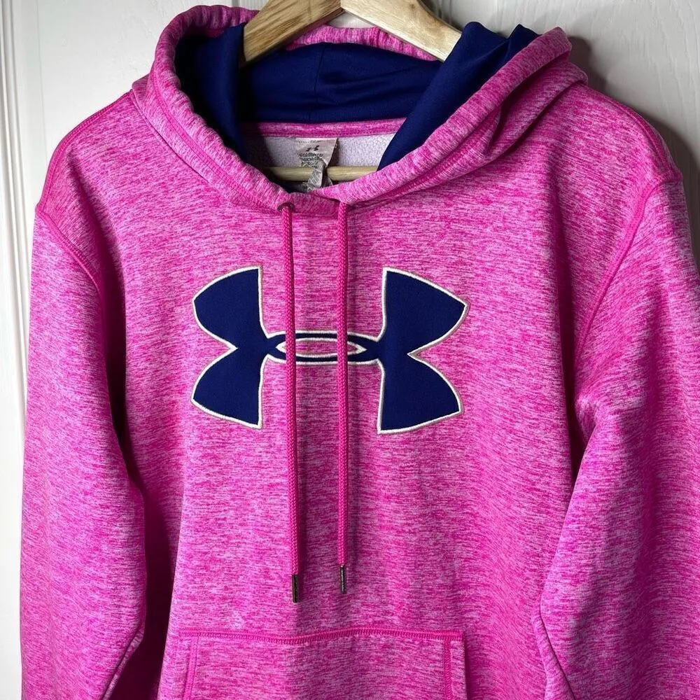 Under Armour UA Storm Fleece Lined Hooded Loose Fit Sweatshirt (Pink Heather) - - Image 2