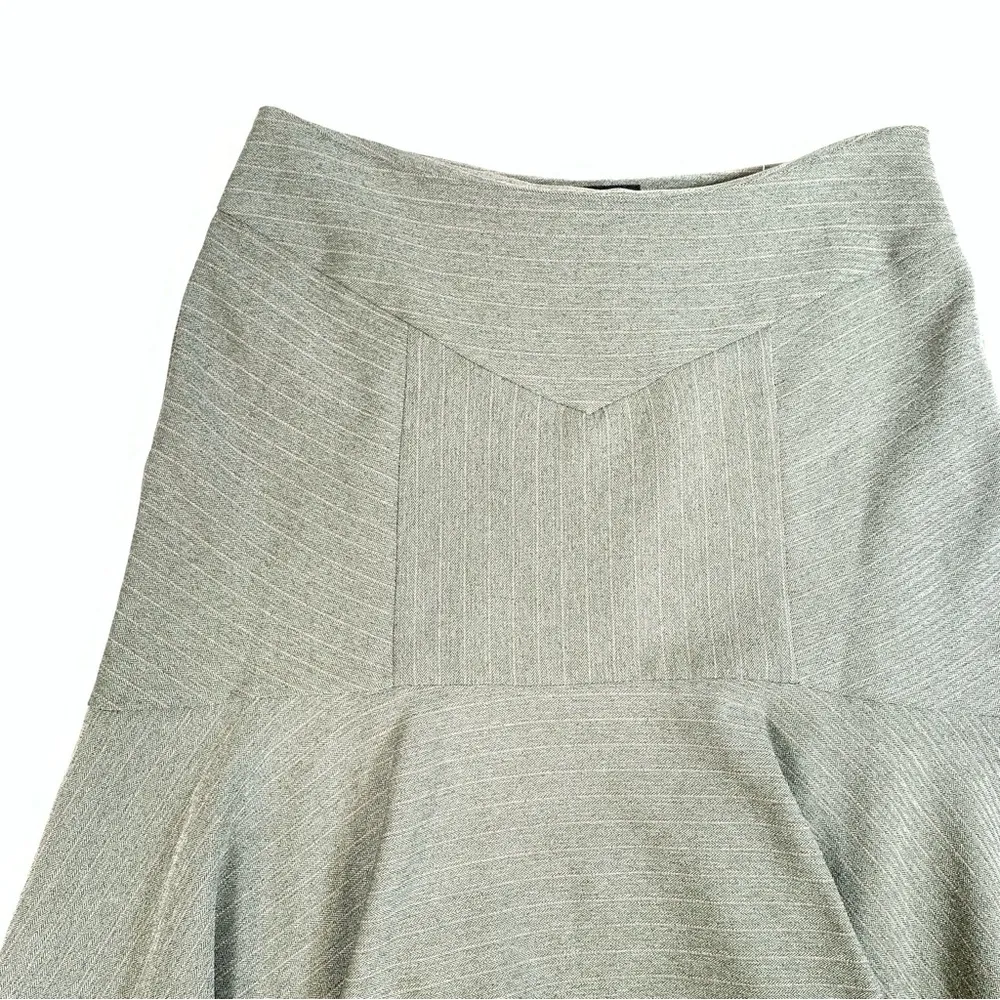 Apostrophe Gary Pinstripe Ruffle  Asymmetric Skirt Size 12 - Image 5