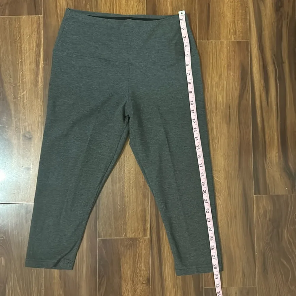 Leggings Ponte Gray Cropped High Waist Leggings Size M - Image 7