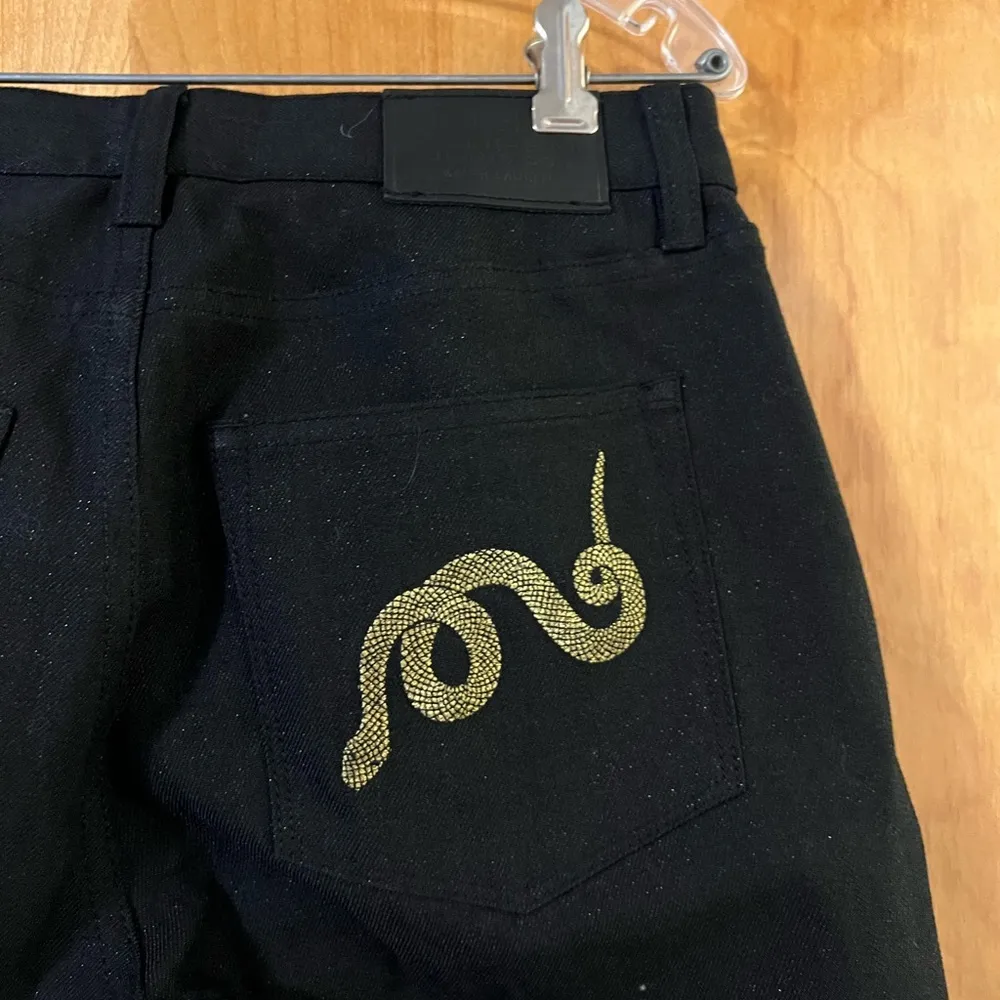 Lauren Ralph Lauren Jeans LRL Womens Snake Serpent On Back Pocket Black Size 4 - Image 6