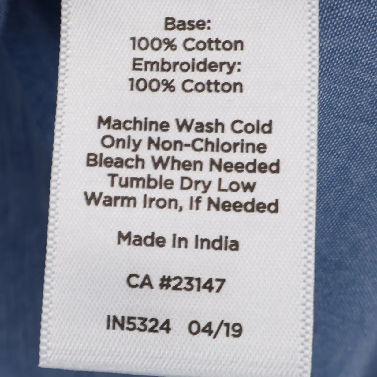 Talbots Blue Embroidered Chambray Peasant Top Womens Boho Coastal Beachy Size M - Image 5