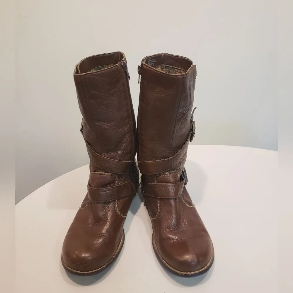 Kensie Brown Leather Boots Size 8 - Image 2