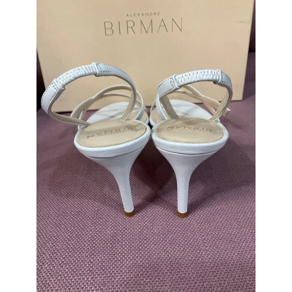 Alexandre Birman Tita Sandals in White 38 With Box Womens Leather High Heels - Image 9