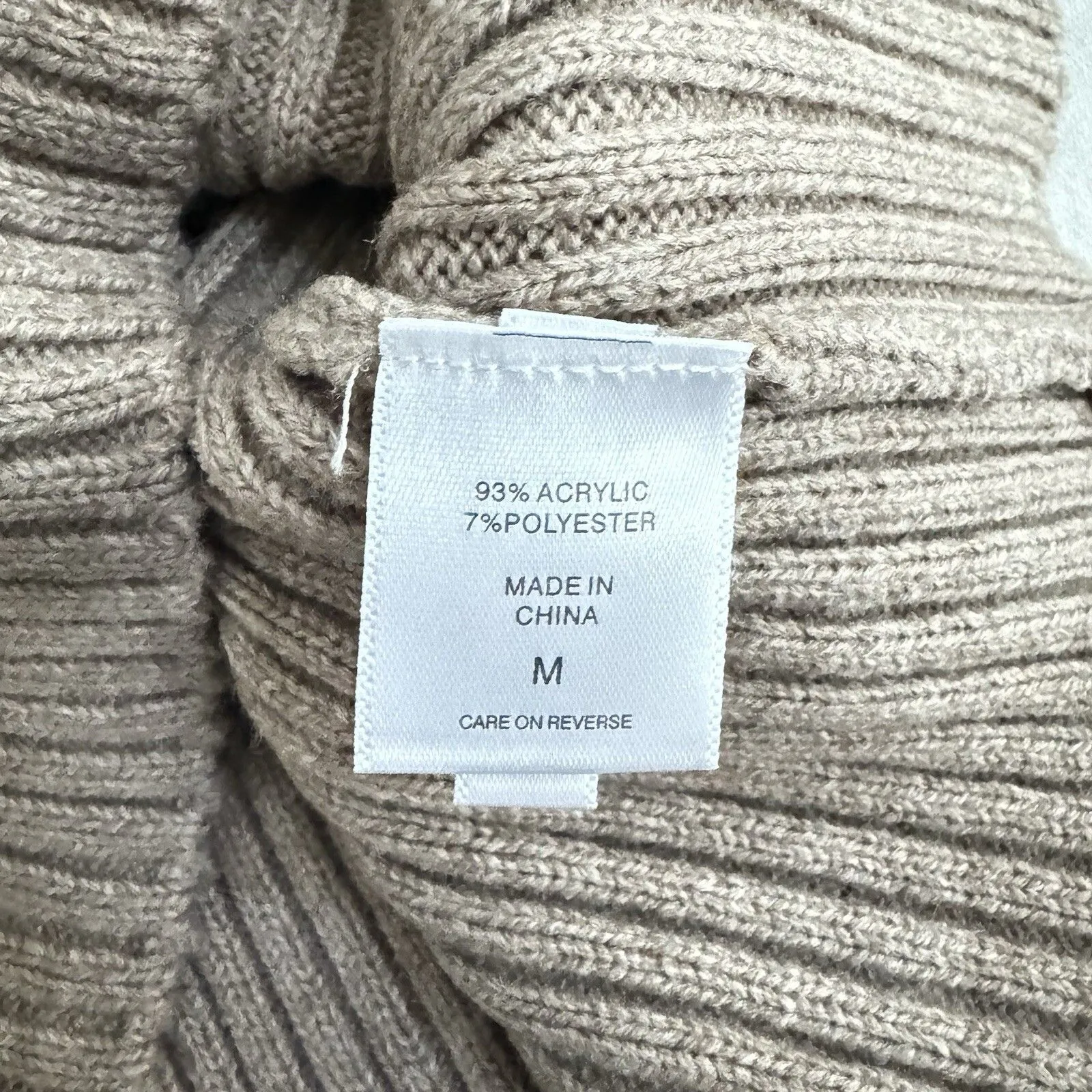 New York & Company Womens Sweater Sz Medium Peasant Neutral Minimalist Preppy - Image 11