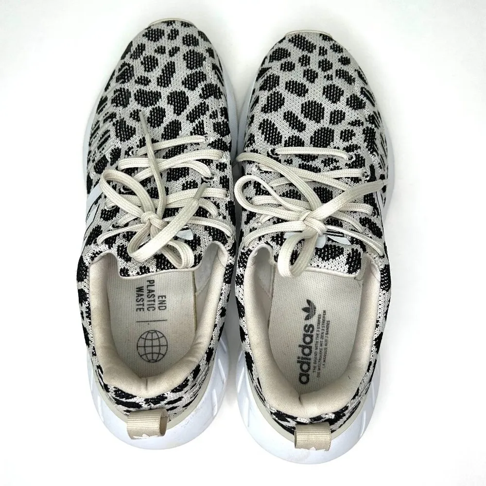 Adidas Swift Run 22 Cream Black Leopard Size 5 - Image 5