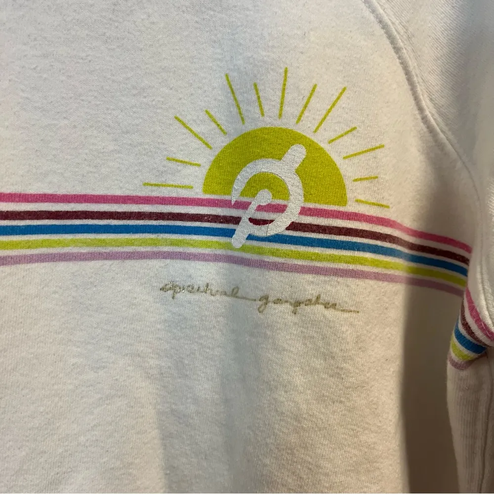 Spiritual Gangster x PELOTON Sweatshirt LIMITED EDITION White Crew Neck Sz S EUC - Image 4