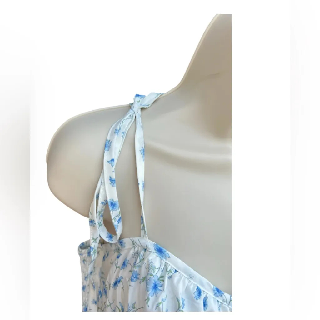 SHEIN Mod Plus Size Curve 1XL
Blue Floral Sundress Boho Front Tie‎ Corset Dress - Image 6