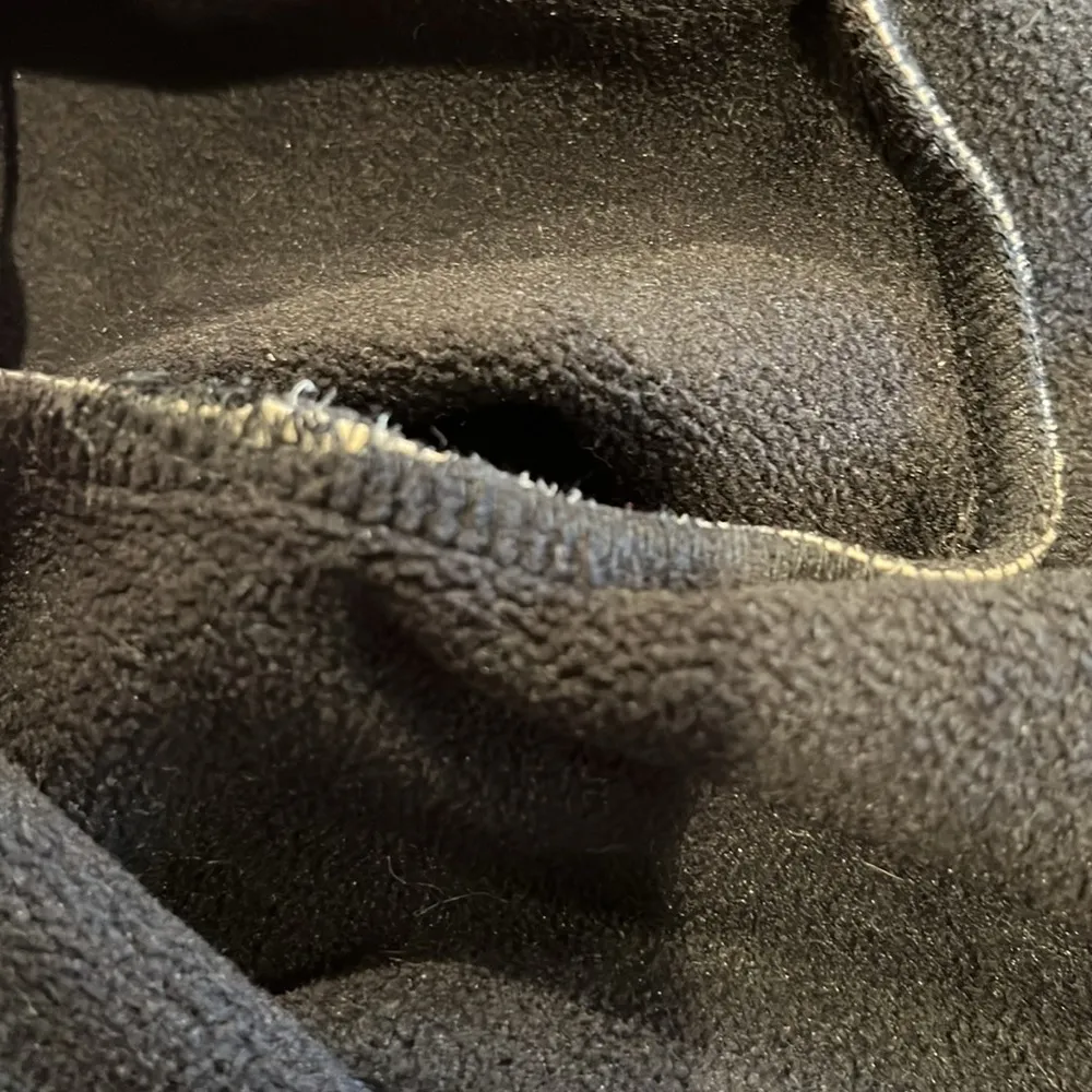 KARMA Fleece Lined Waist Length Wrap Tie Trench Coat Jacket Metal Snaps XS Black - Image 10