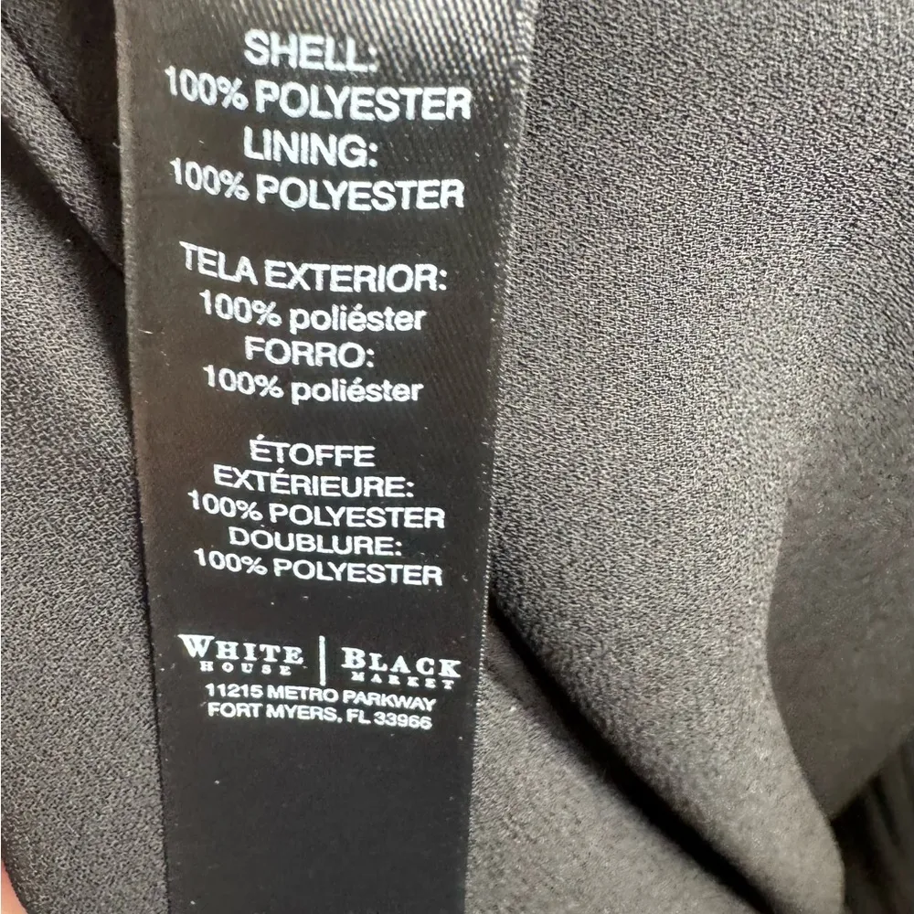 White House Black Market black cascading ruffle asymmetrical midi dress size 4 - Image 6