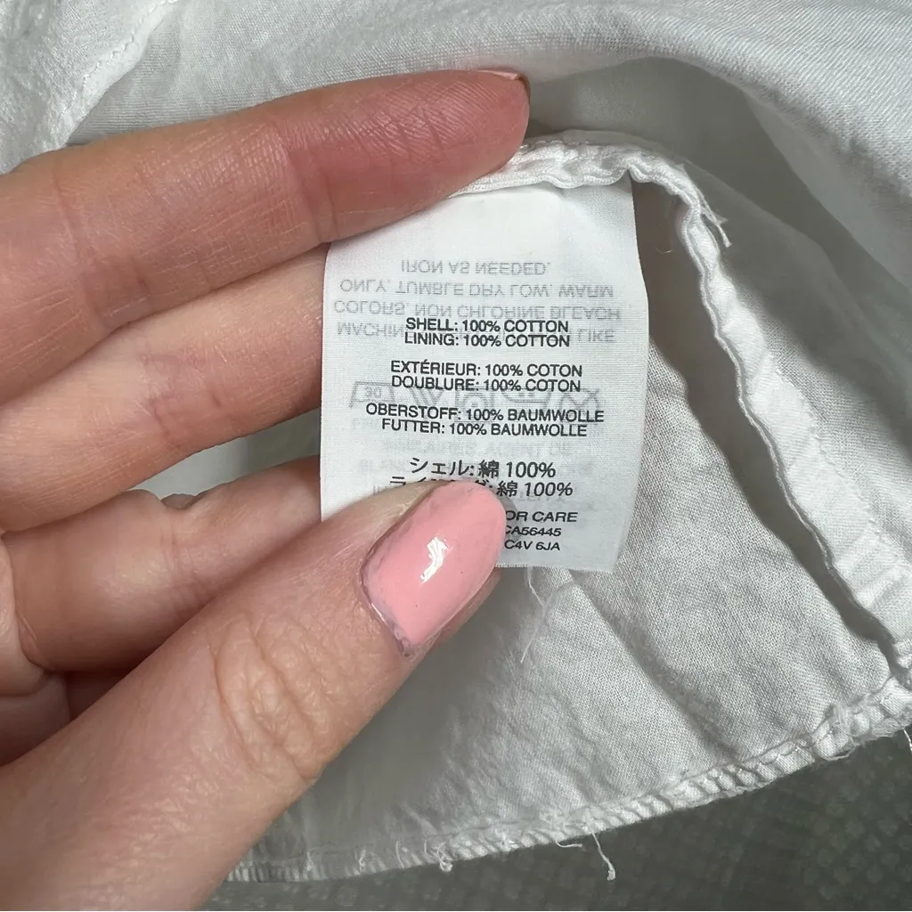 Madewell‎ White Embroidered Pintuck Peasant Top - Image 6