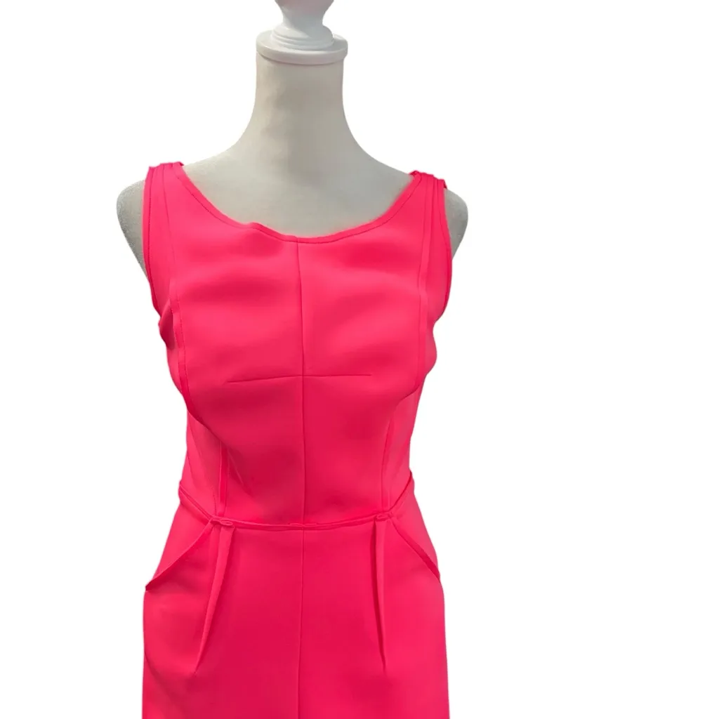 Milly Hot Pink Scuba Sheath Dress – Size 0 – Made in USA - Image 2