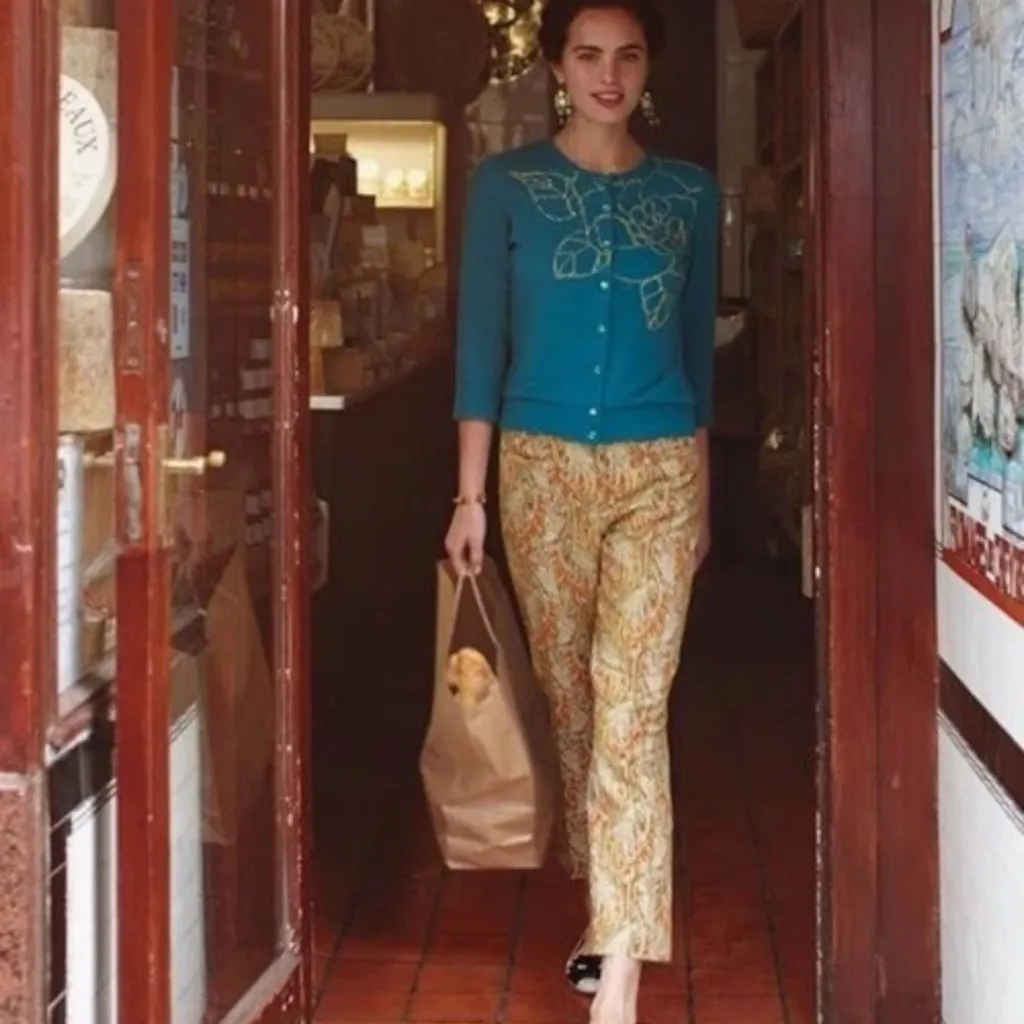 Cartonnier Anthropologie Sz 12 Burnt Orange Paisley - Image 4