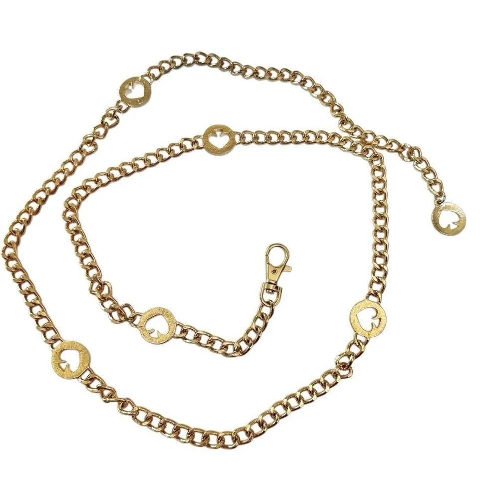 Gold tone spade hip belt - Image 6