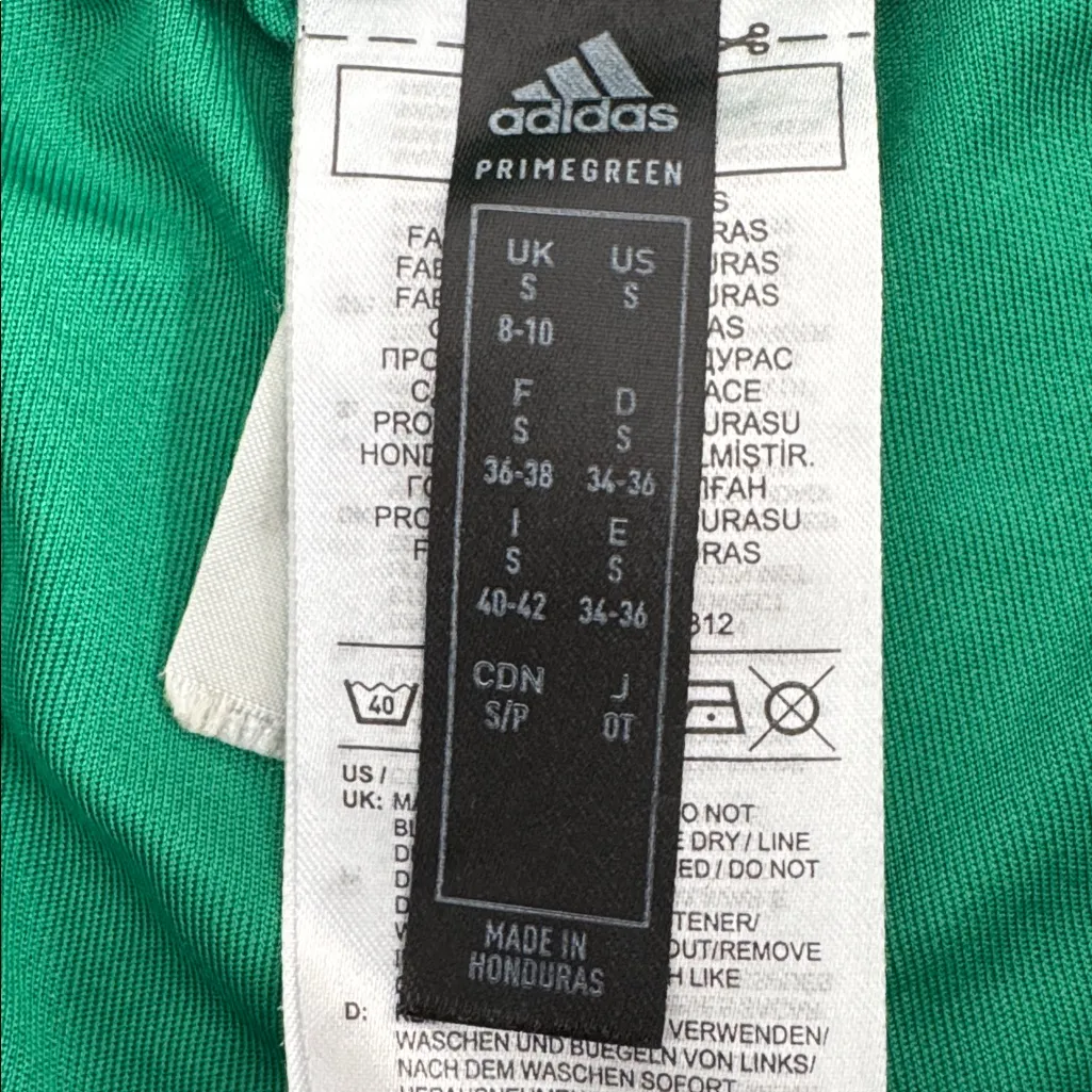 Adidas Women's Athletic Green Shorts. Stripes on the side. Areoready. Size S - Image 4