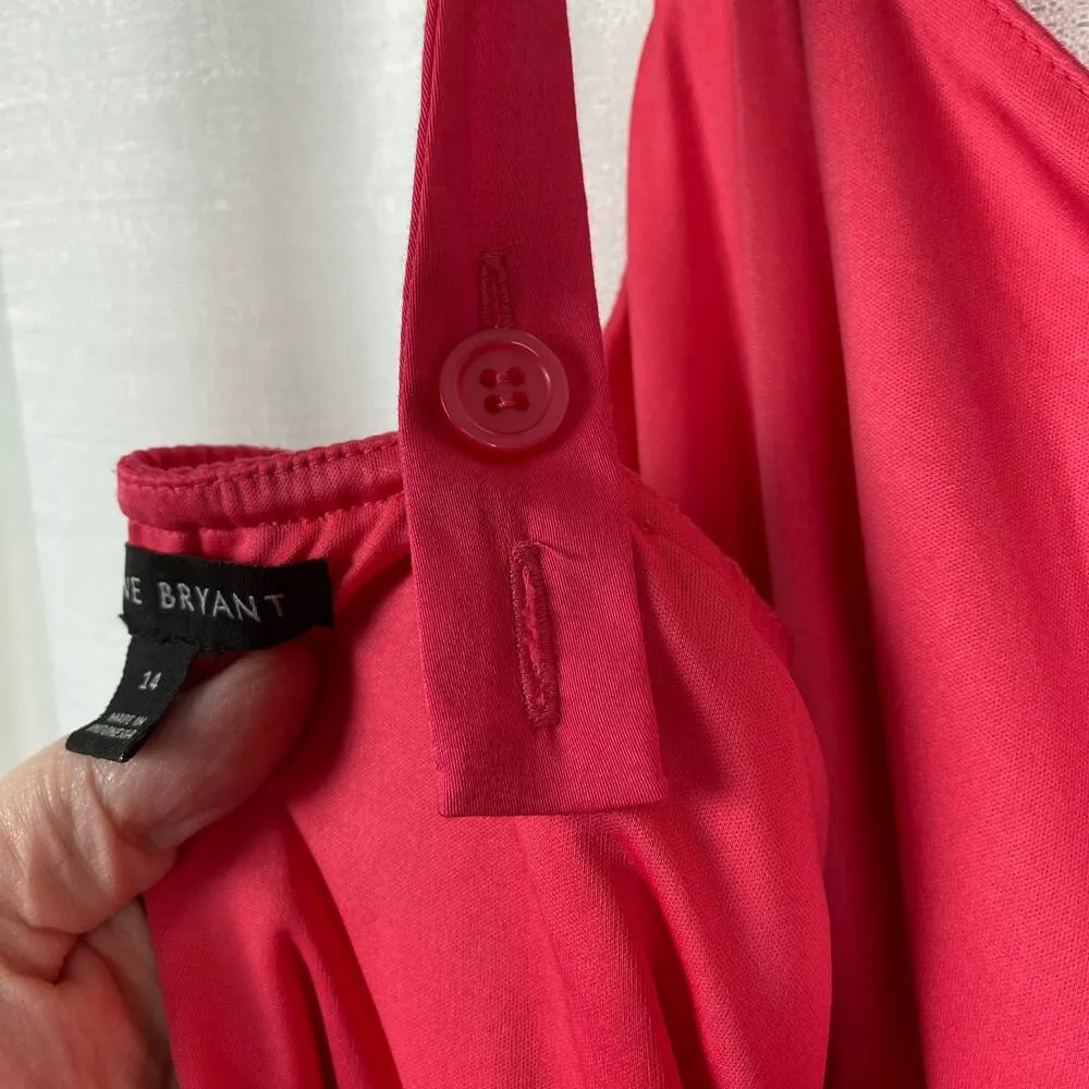 Lane Bryant Hot Pink Full Length Jumpsuit Sz.14W - Image 9