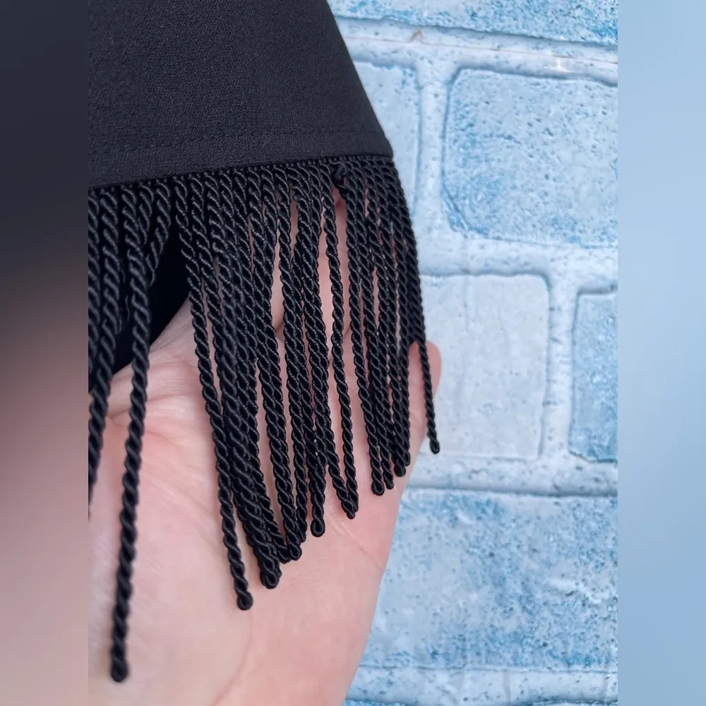 Nookie Womens Iris Black Fringe Skinny
Leg Evening Jumpsuit small - Image 8