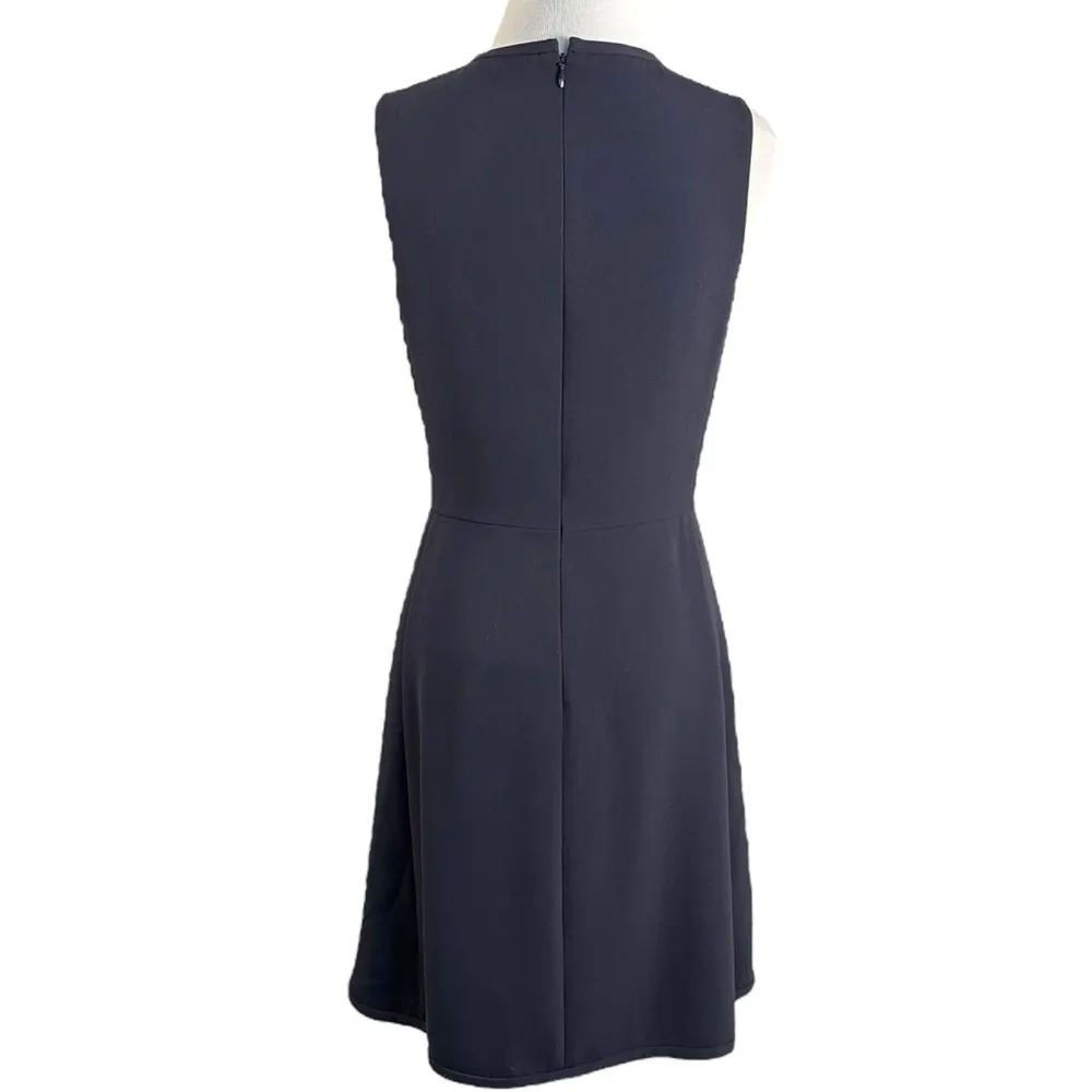 Tory Burch Sleeveless Erin Crepe Dress in Classic Navy Size 2 Preppy Corporate - Image 4
