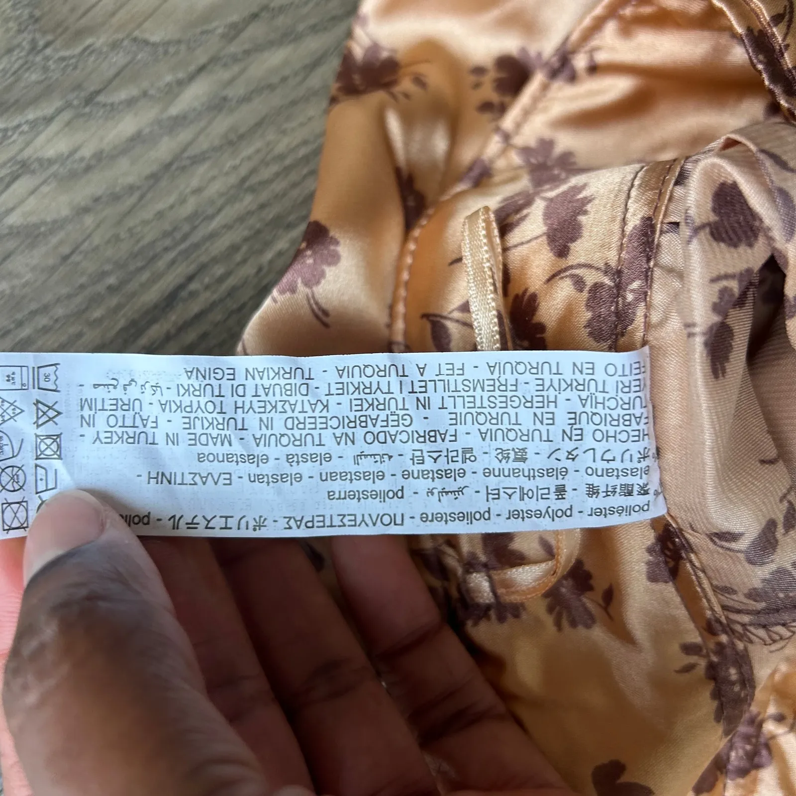 Zara Pink Champagne Floral Midi Skirt Size XS - Image 9