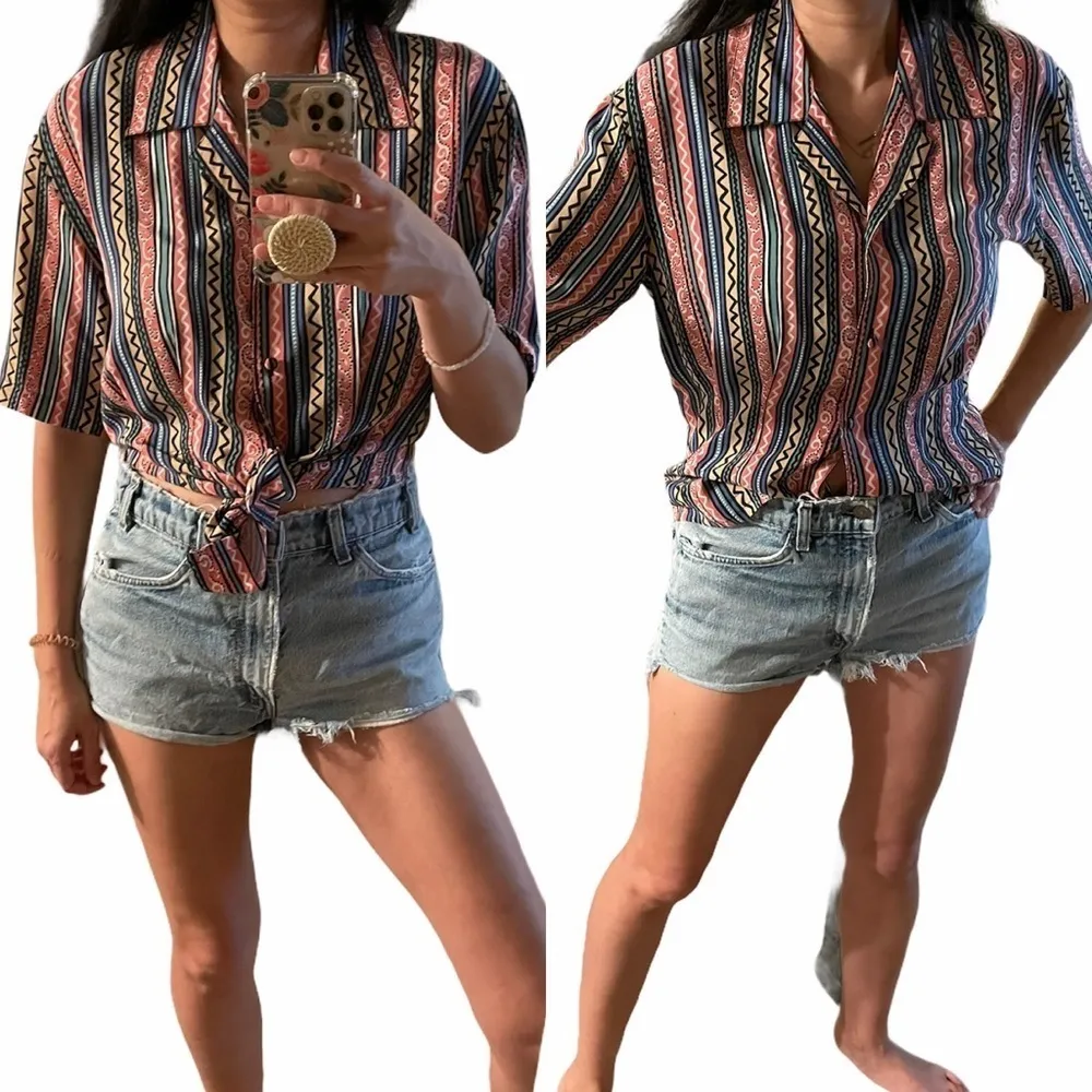 Sunny Leigh S.L.B  Vintage silk button top - Image 4