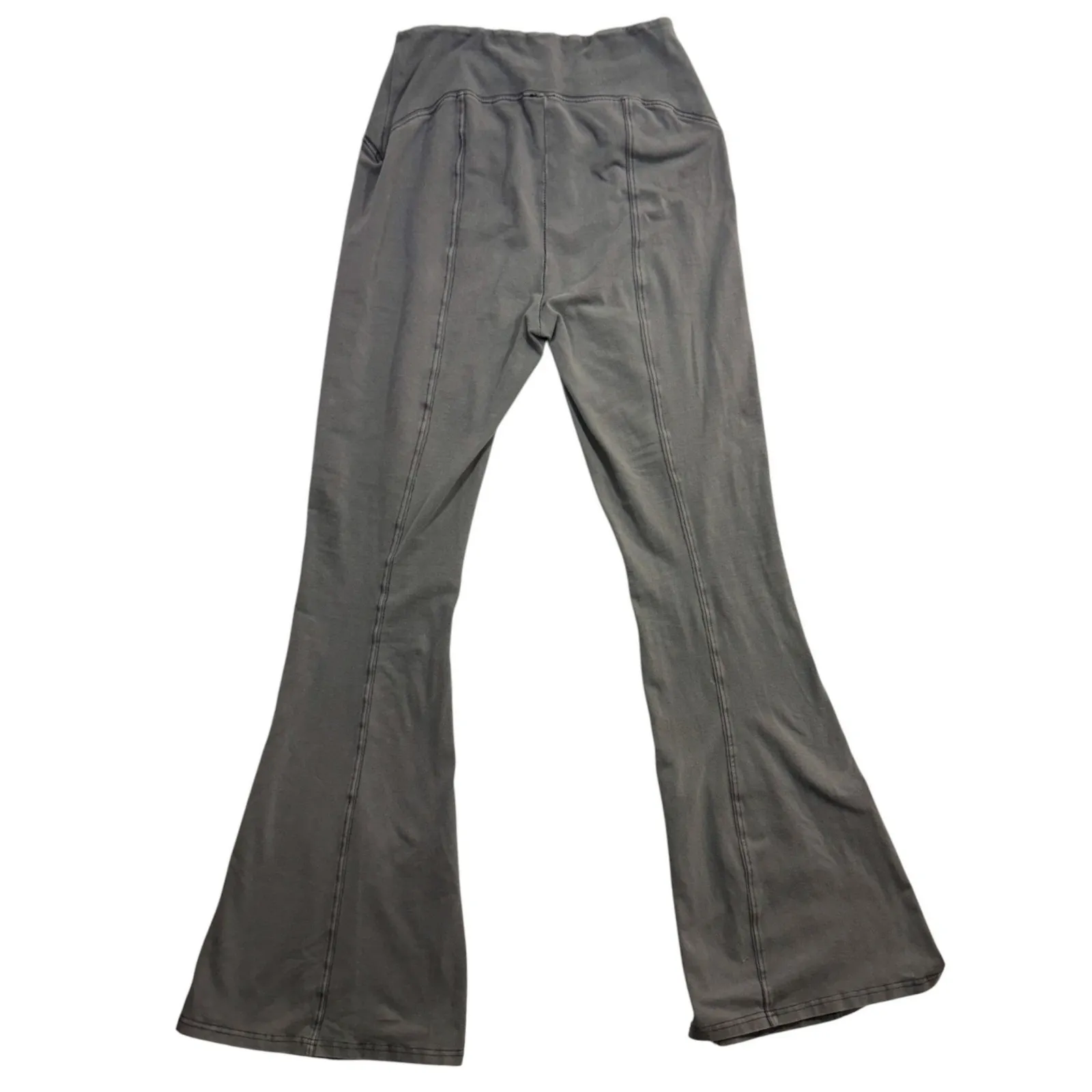 Out From Under S Aria Seamed Flare Pant Gray Stretch Yoga Lounge Athleisure Soft - Image 5