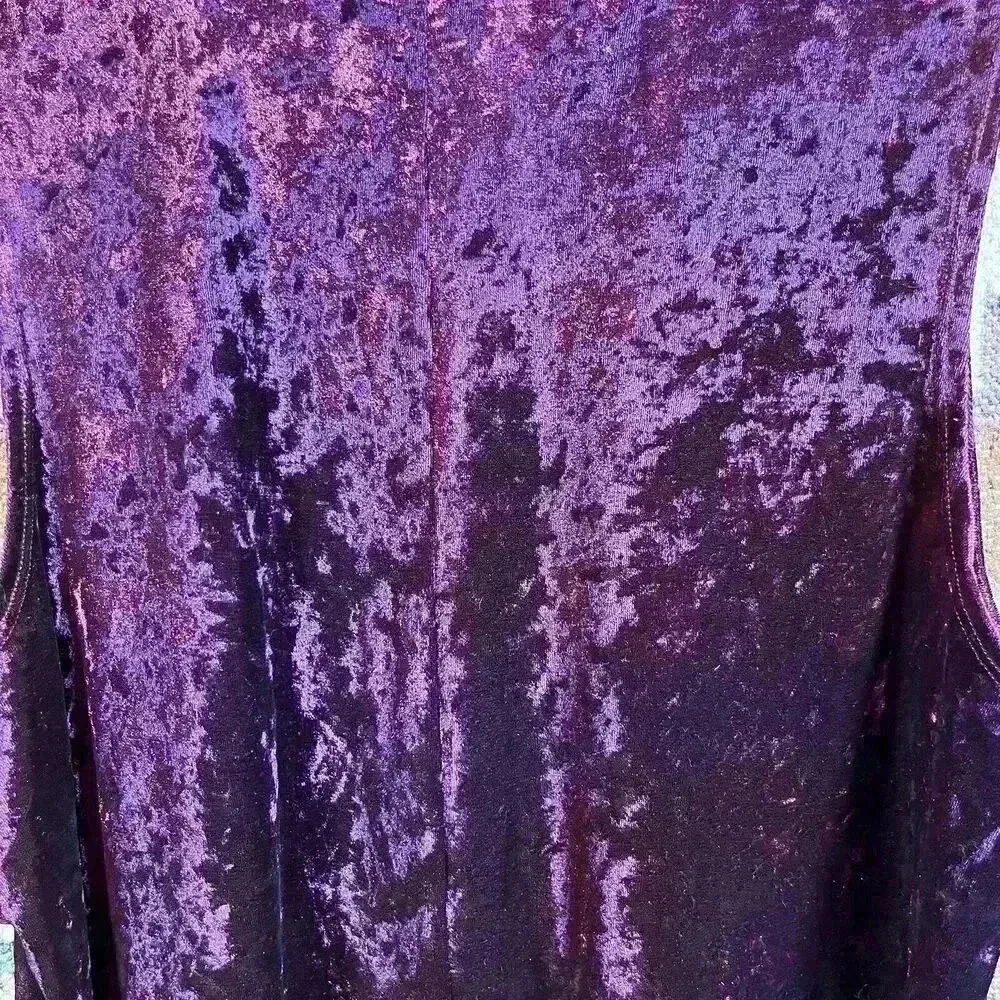 Signature Studios Burgundy Velvet Sleeveless Mock Neck Dress Woman Plus Size 2XL Red - Image 13