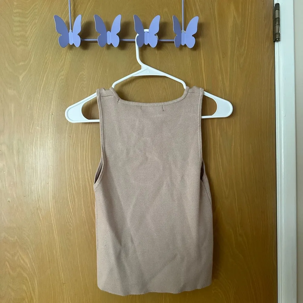 Forever 21 Taupe Cut-Out Knit Top - Image 3