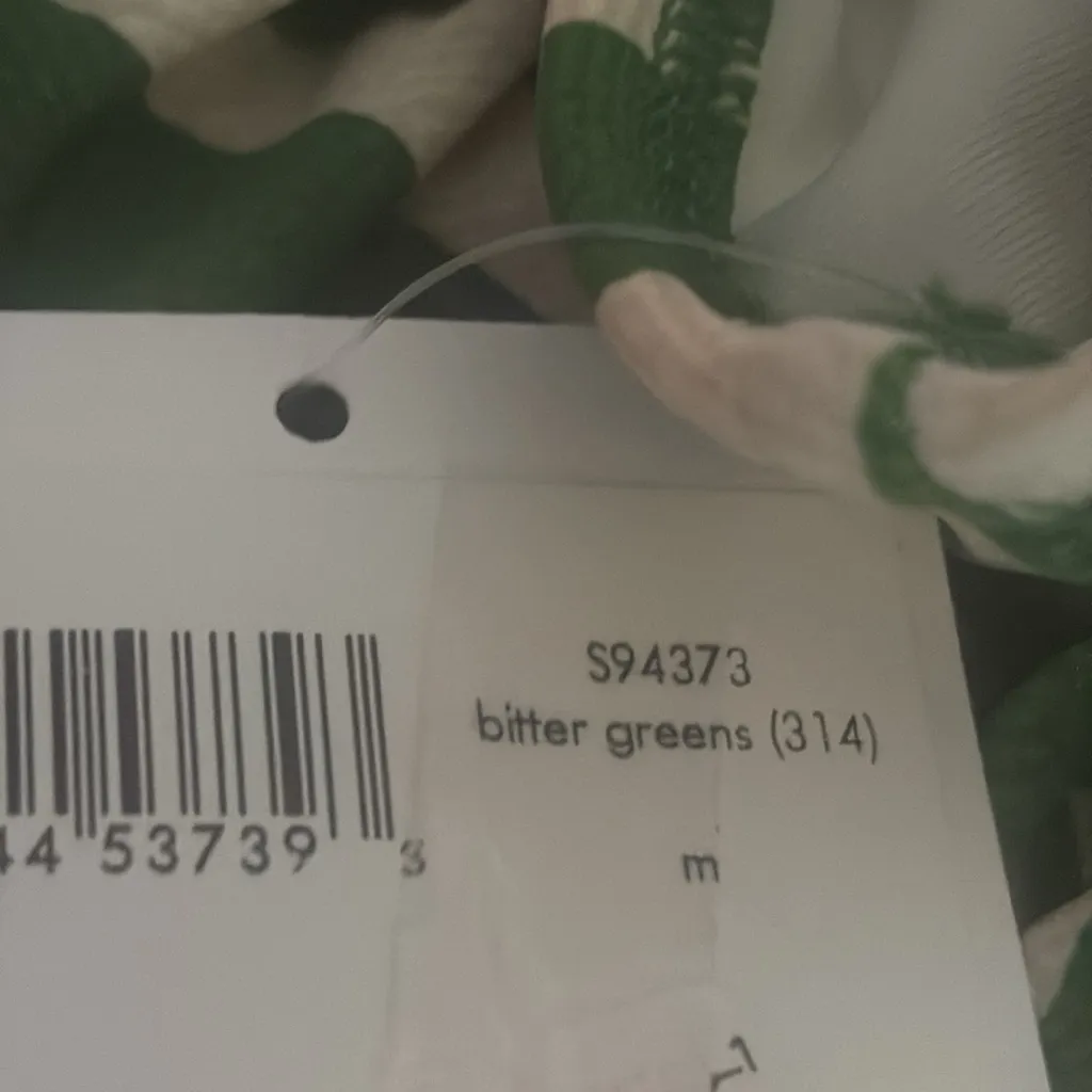 Kate Spade NWT swim bitter greens tropical palm leaf printed skirted bottoms M - Image 6