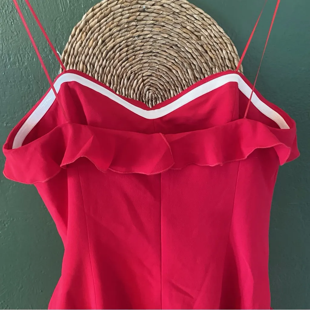 Amanda Uprichard Anessa Gown strapless midi dress high low hem size medium - Image 8