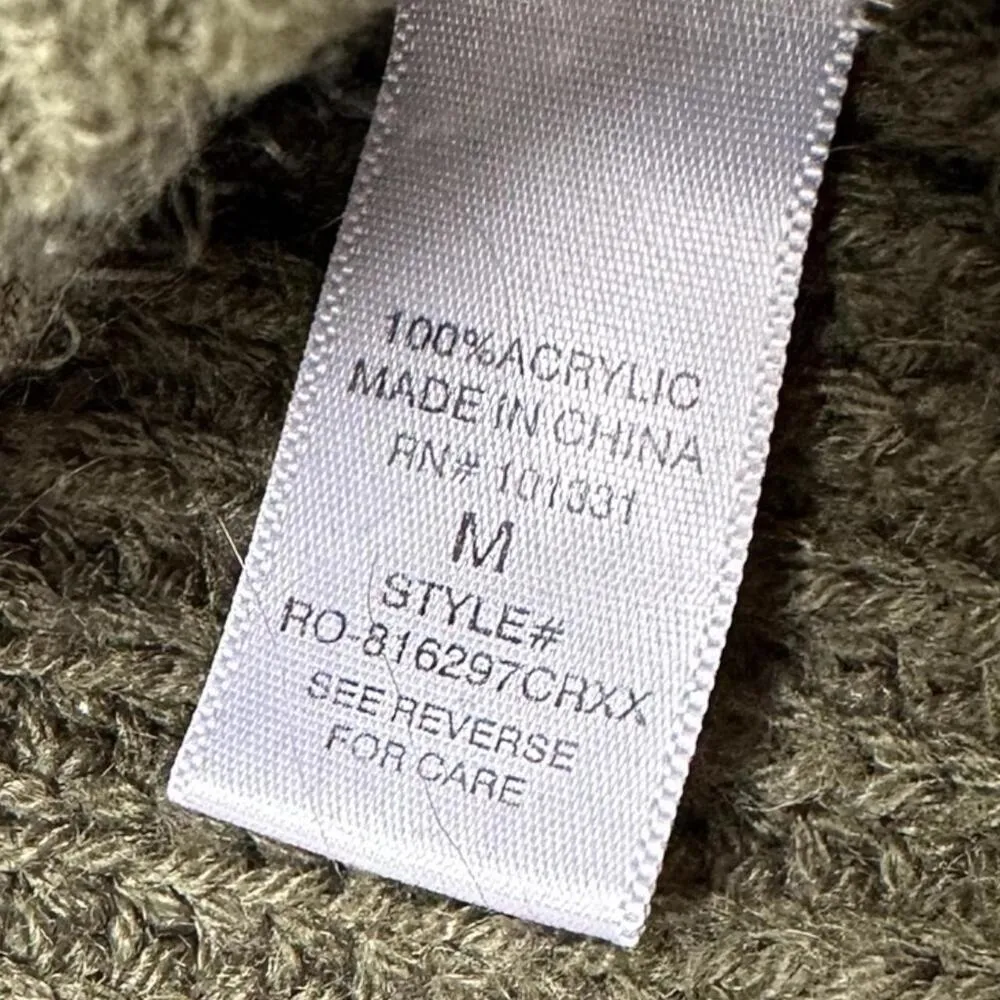 Women's Green and Khaki Jumper Size M - Image 7