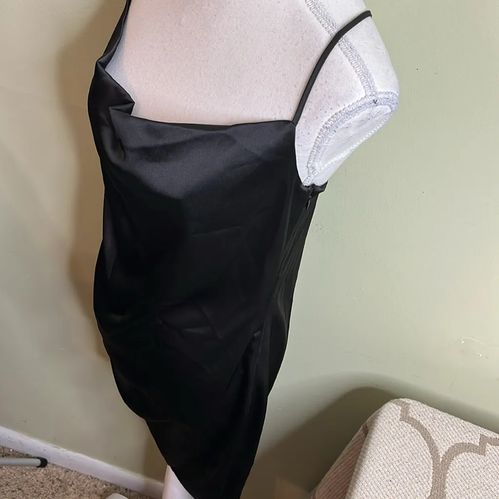 Anika teller x na-kd drawstring detail slip Mini dress, size 12 - Image 13