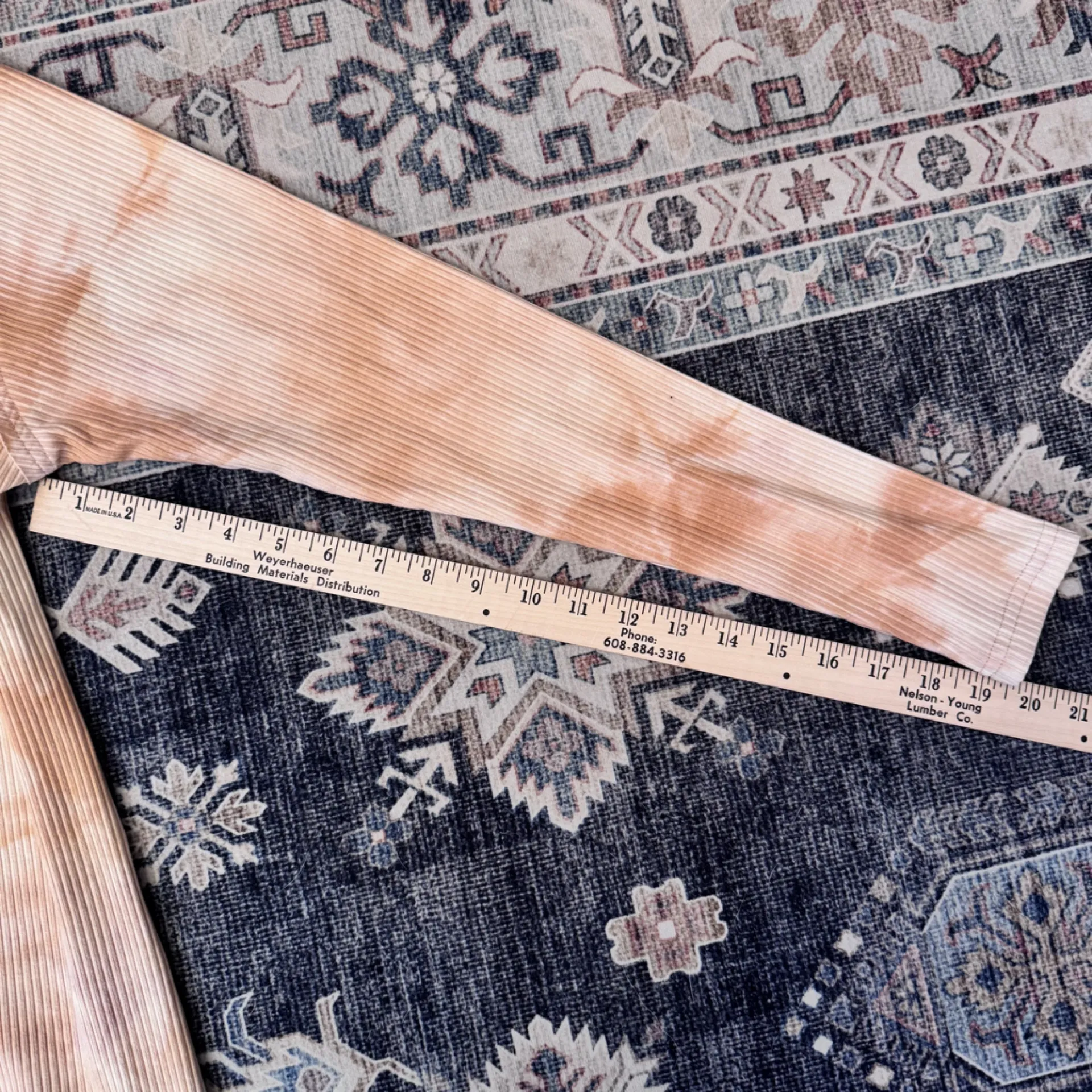 Umgee Tie-Dye Ribbed Henley Long Sleeve Dress Tan Women’s Size Small NWT - Image 10