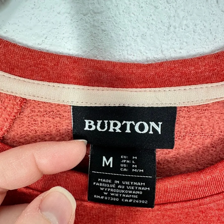 Burton Lost At Last Graphic Crewneck Sweatshirt Red Heather Women's Medium Ski - Image 5