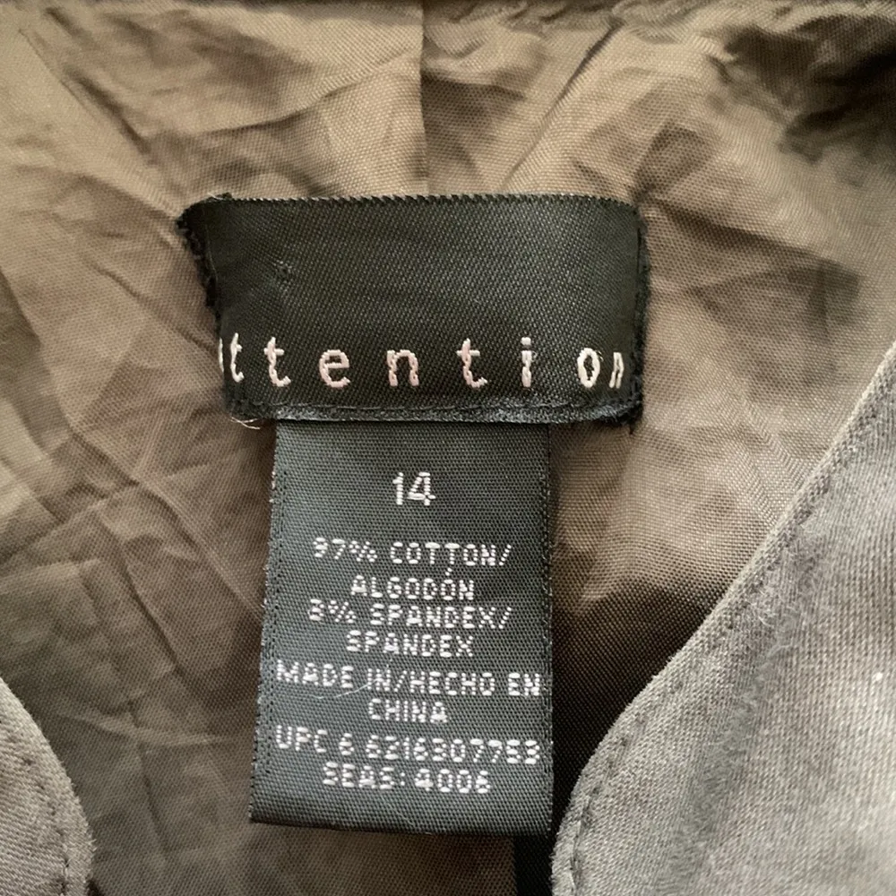 Attention  Lightweight Dark Gray Button Down Jacket - Image 9