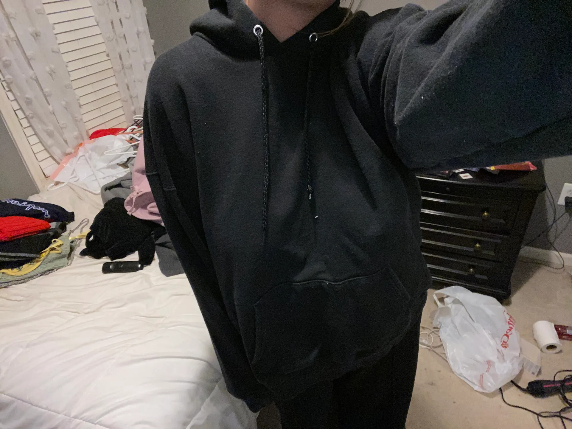 Black Hoodie Size L - Image 3
