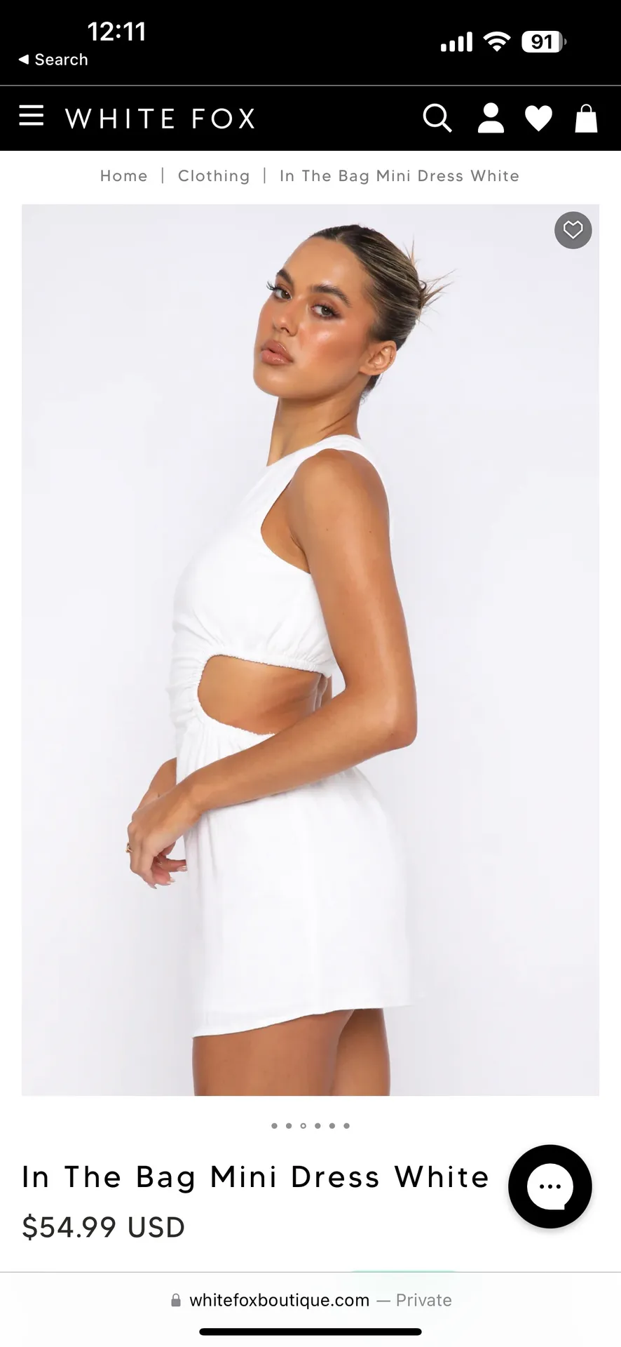 White Fox Boutique Whitefox In The Bag Mini Dress White - Image 3