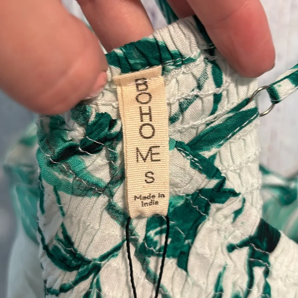 NWT Boho Me Green Leaf Print Women's Dress - Image 10