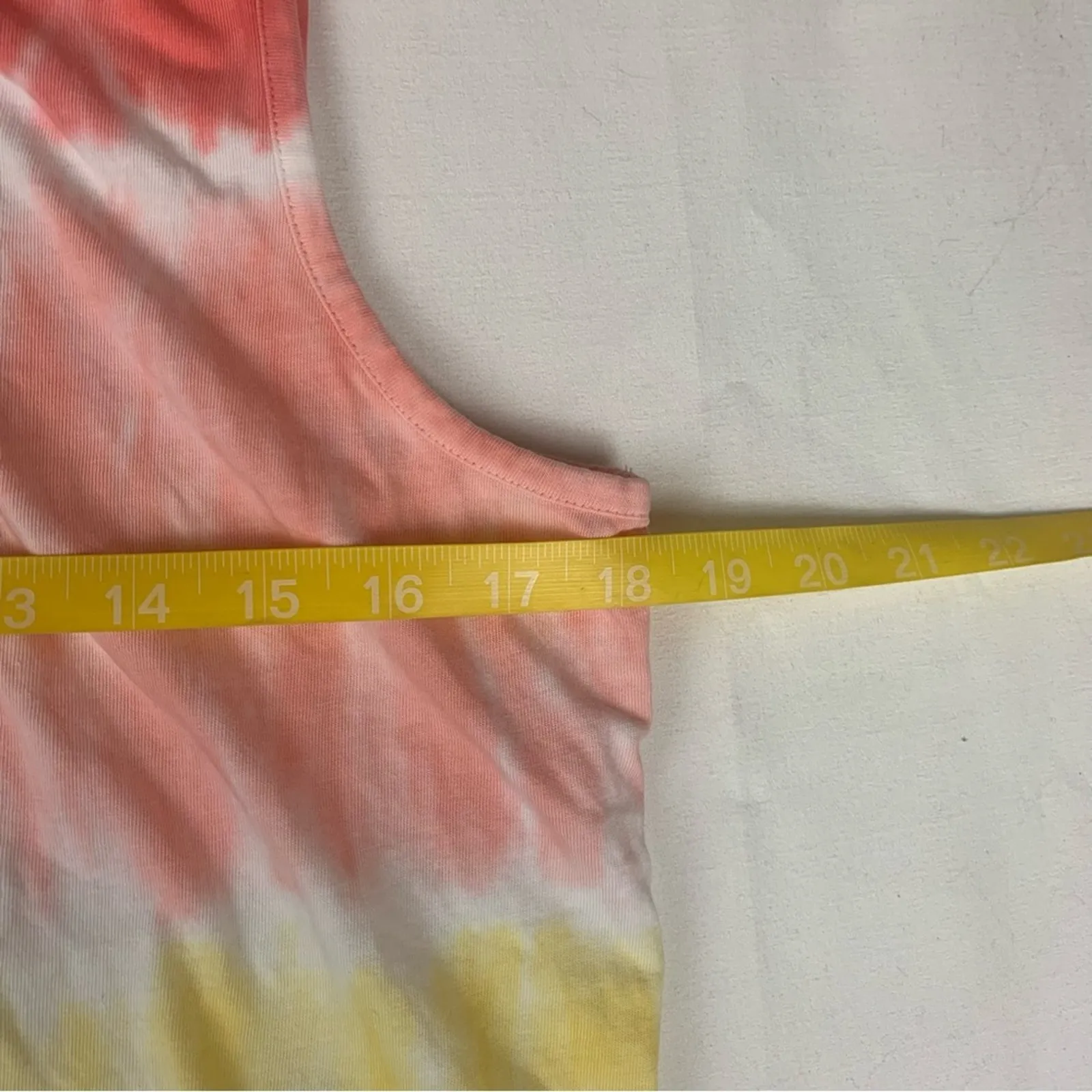 Lands' End size medium Multicolor Tie-Dye Mini Dress cotton pullover coverup sun - Image 8