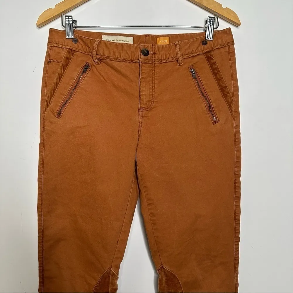 Pilcro and the Letterpress Anthro Picardy Jodhpur Velvet Trim Riding Pants Sz. 8 - Image 3