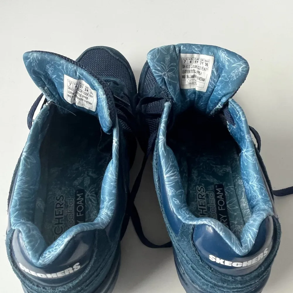 Skechers 611 Great Heights Womens Sneakers Size 7 Navy Memory Foam Air Cooled - Image 39