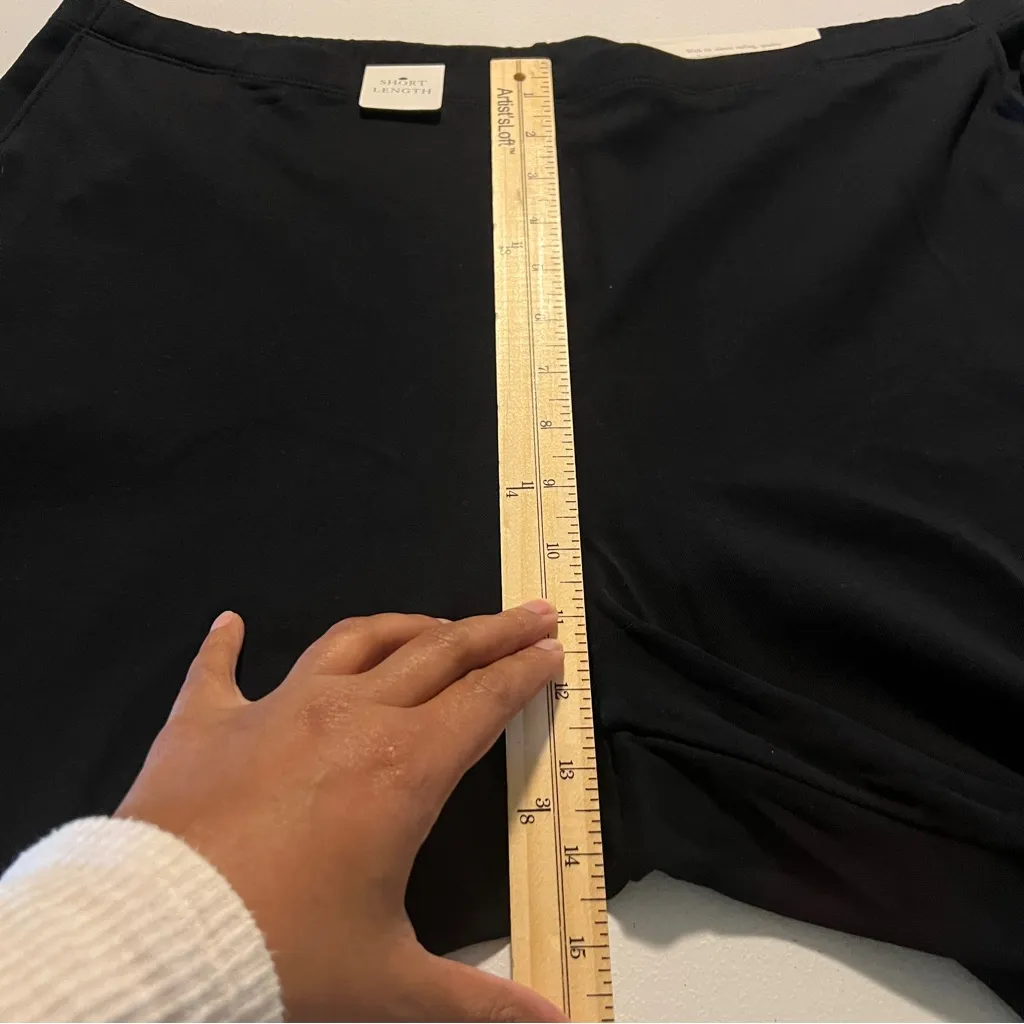 Croft & Barrow Black Stretch Cotton Pull-On Straight Leg Pants Pockets XL Short - Image 2