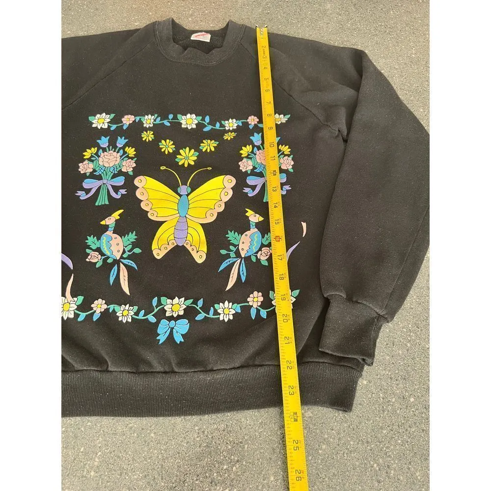 JERZEES butterfly peacock sweatshirt Made in USA - Image 7