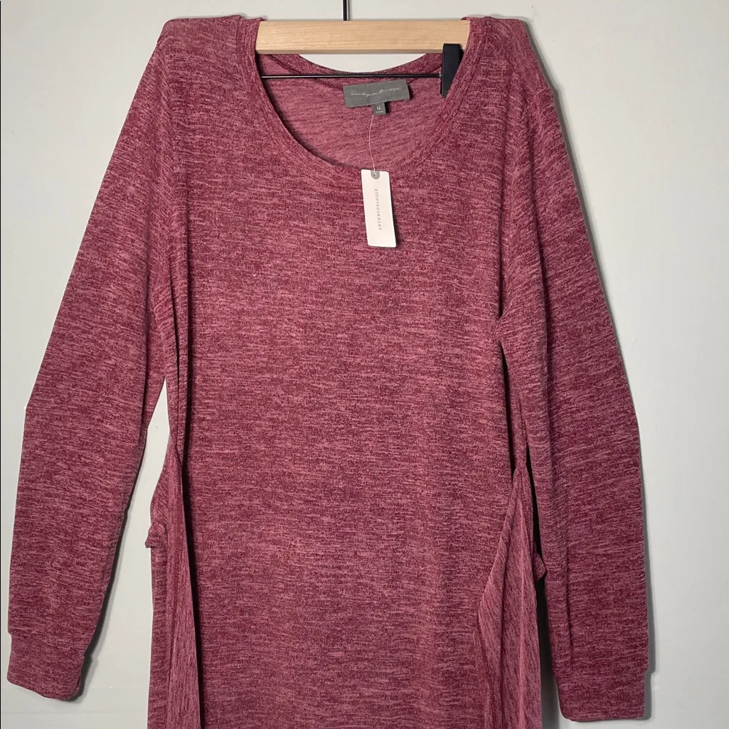 Sunday in Brooklyn Maroon Long Sleeve Dress - Image 7