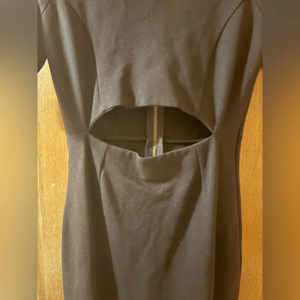 Reformation Evita Keyhole Midi Dress in Black - Image 7