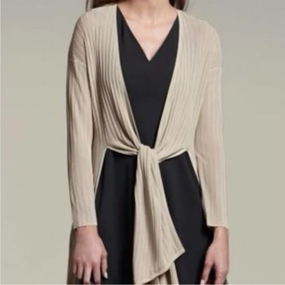 MM Lafleur Graham Sheer Ribbed Cardigan In Birch Size Medium - Image 2
