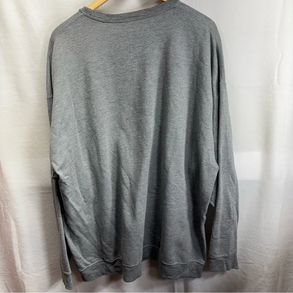 Athletic Works Gray‎ Sweatshirt with Purple Graphic - Image 4