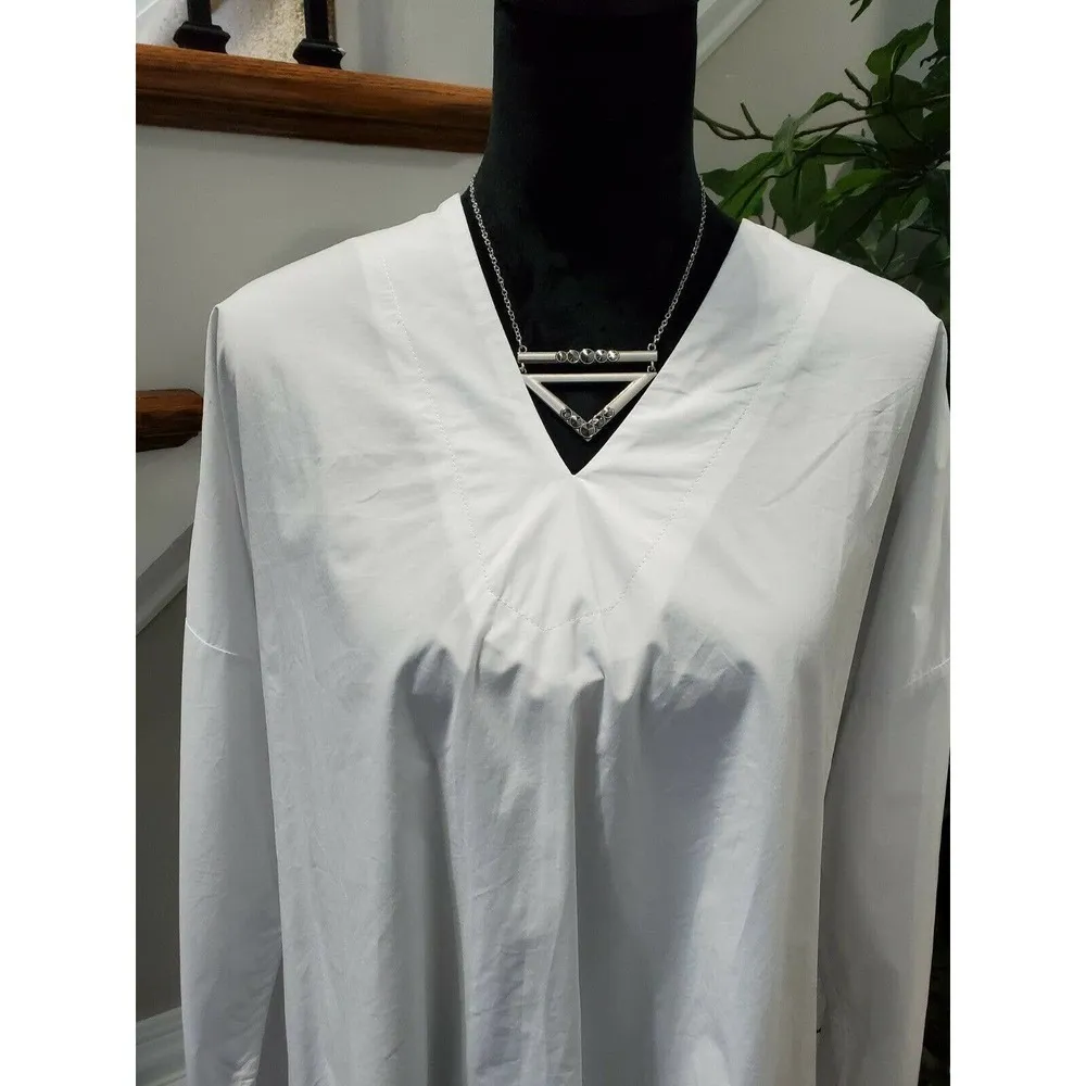 Boutique Why Dress Women's White 100% Cotton V - Image 3