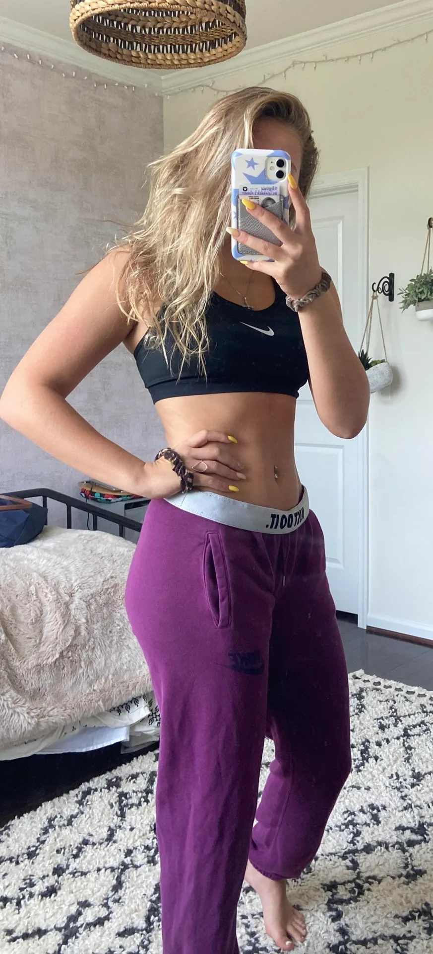 Nike Dark Purple Sweatpants - Image 2