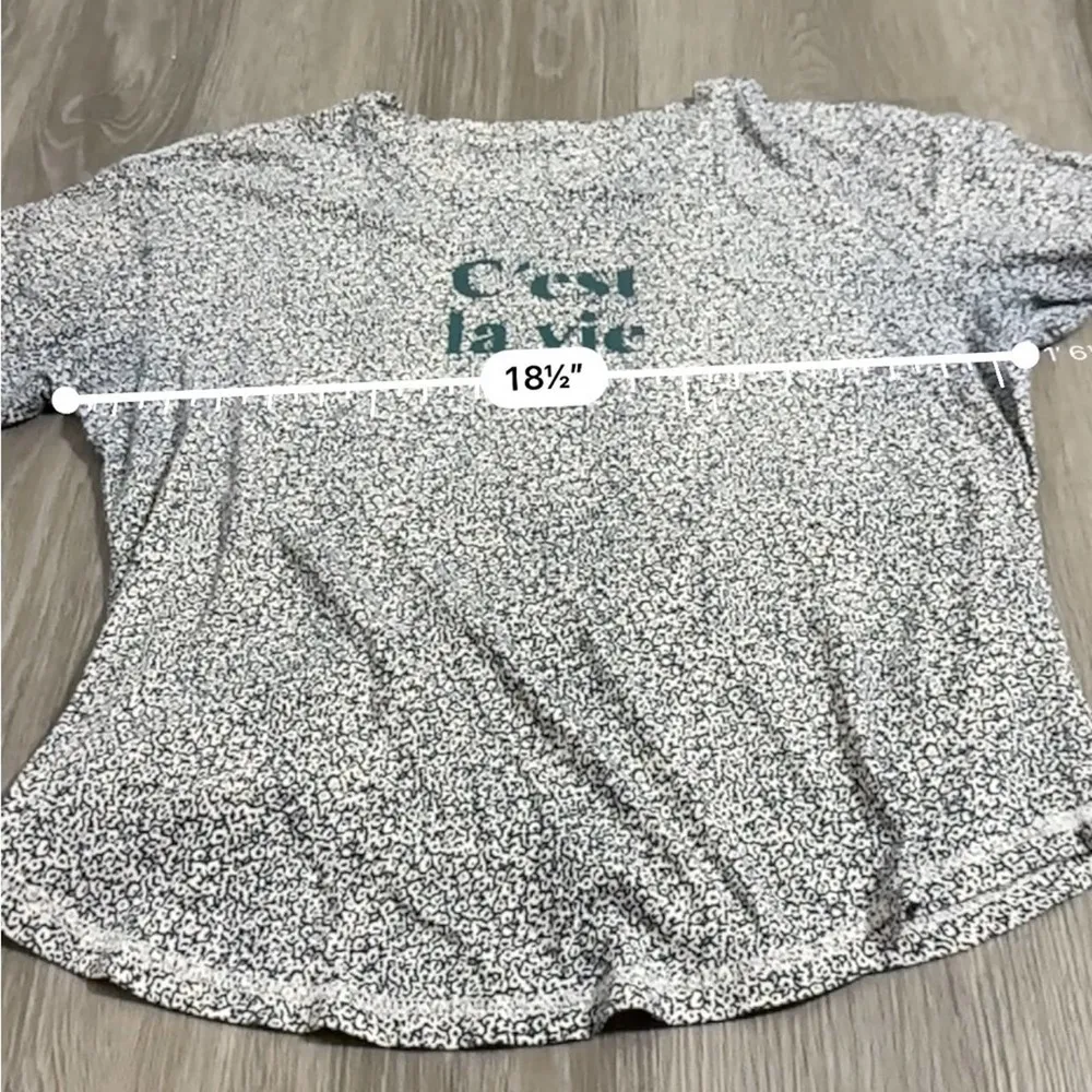 Anthropologie Saturday Sunday Blue & White Floral Print C’est La Vie Shirt Sz XS - Image 6