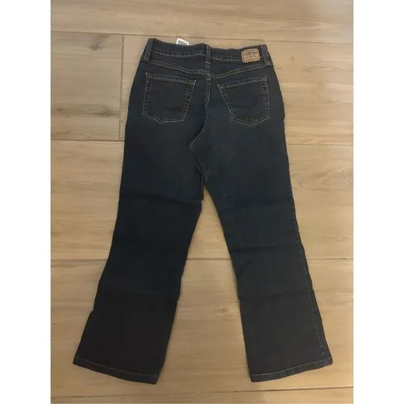 Dark Wash Levi's Signature At Waist Bootcut Jeans 8 Short/24” inseam - Image 2